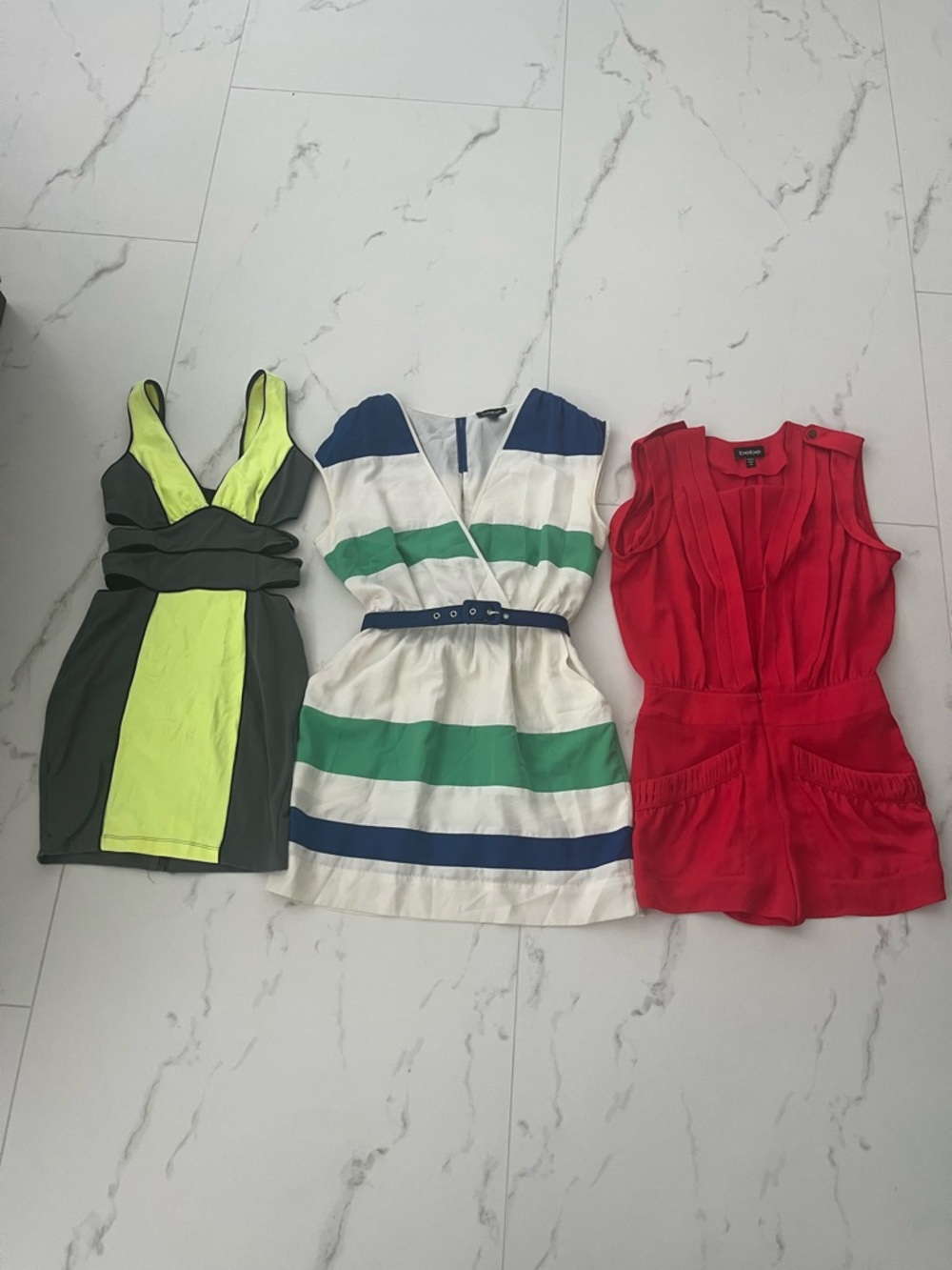 Lot of 3 Bebe Dresses/Jumpsuit